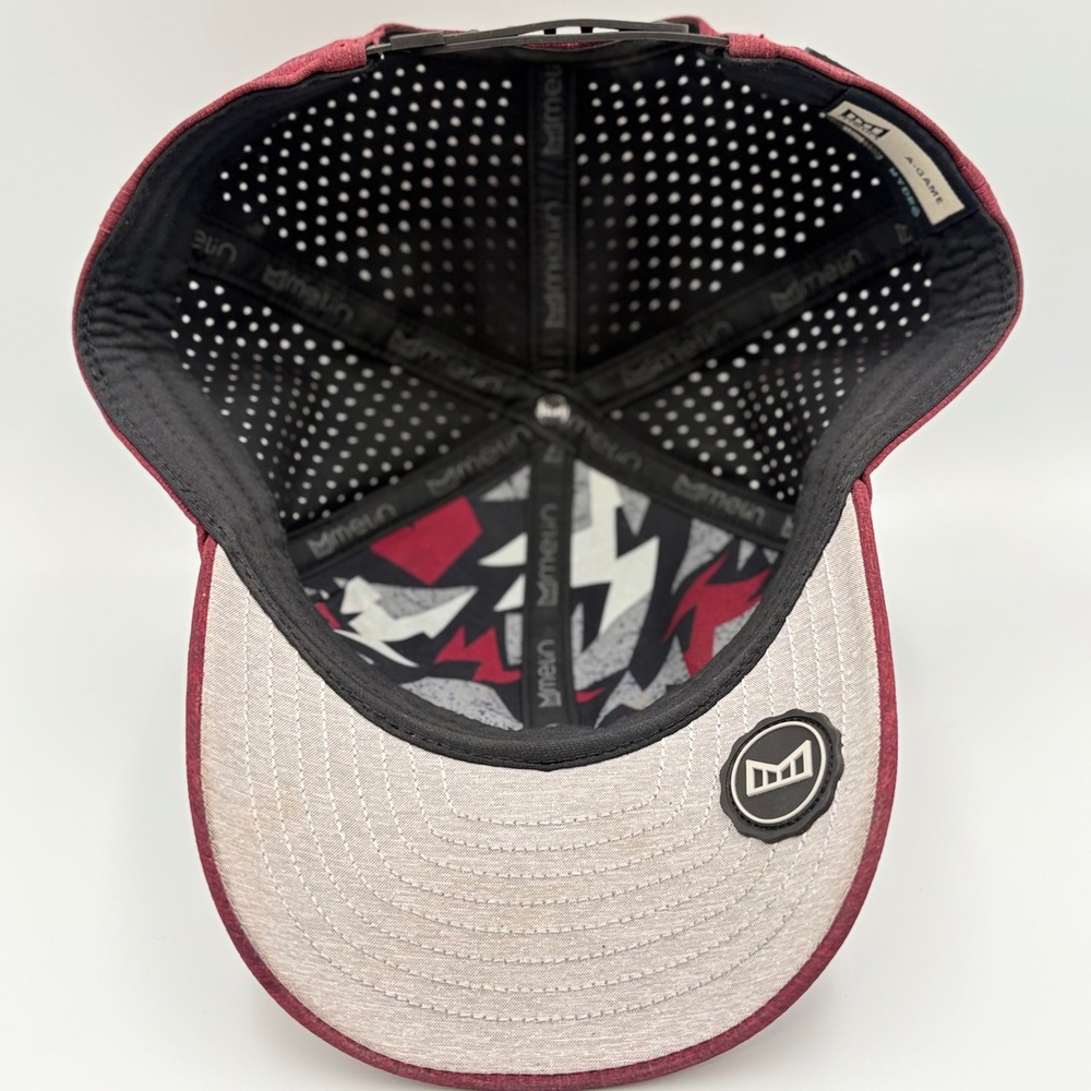 Melin A Game Hydro Snapback 58 CM Hat Men Maroon Heathered Performance Golf - Picture 7 of 10